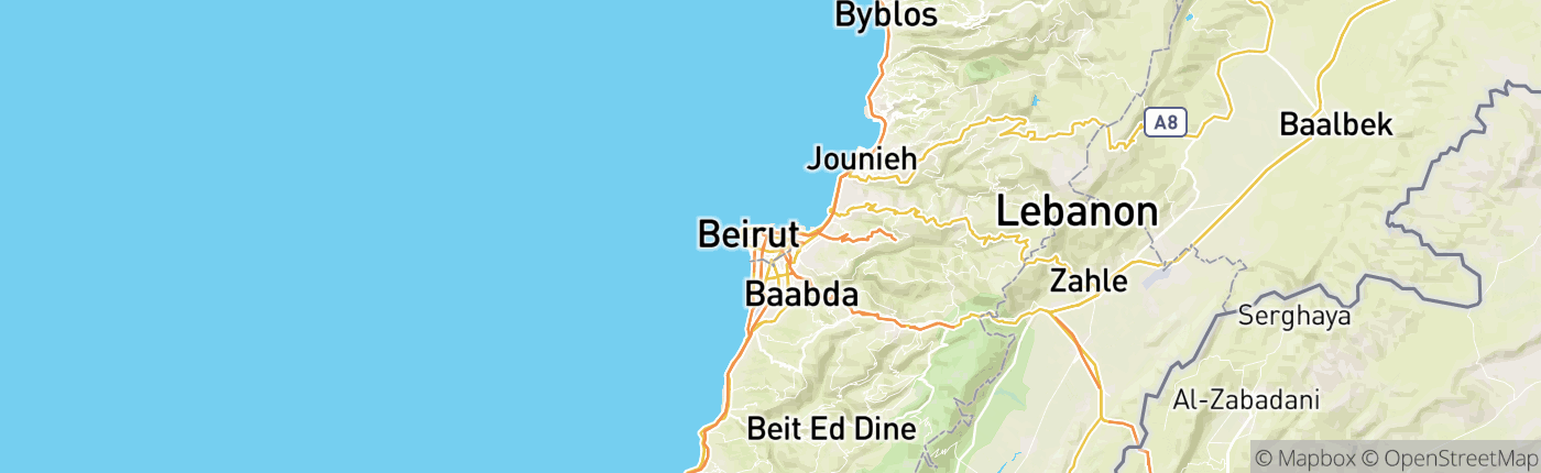 Mapa Libanon