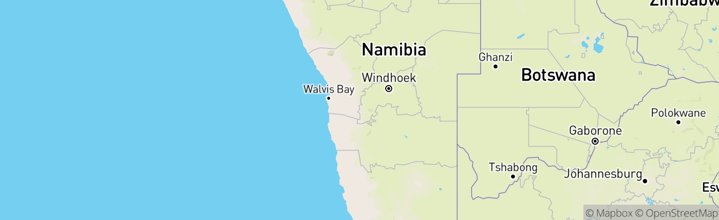 Mapa Namíbia
