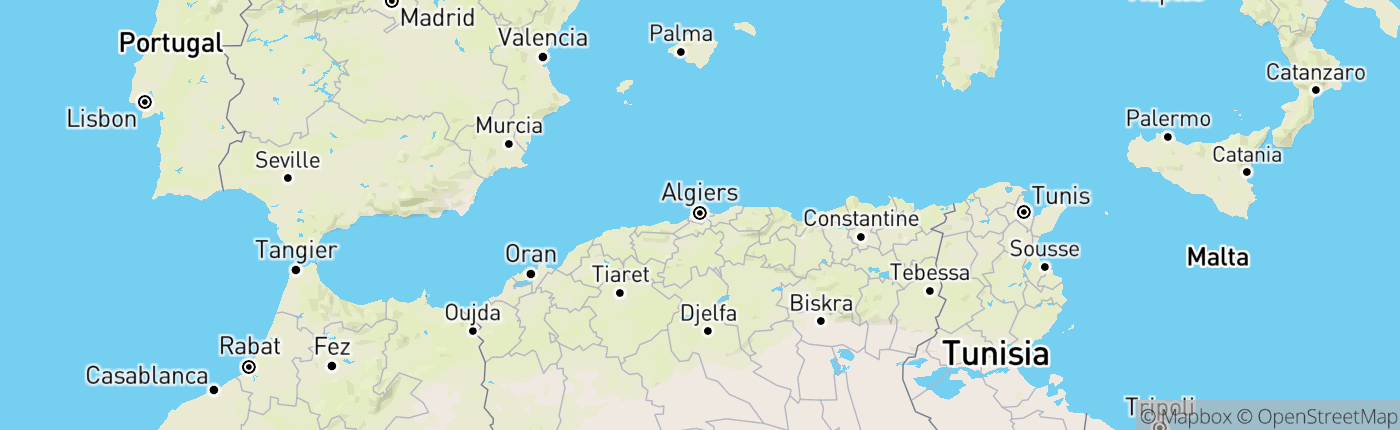 Mapa Alžírsko