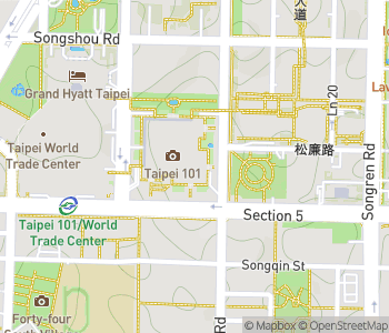Mapa lokality Vyvažovacie teleso v budove Taipei 101