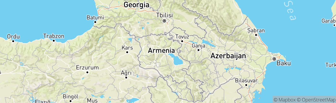 Mapa Arménsko