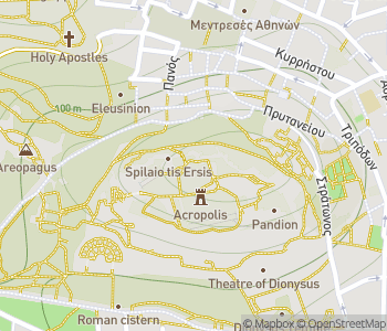 Mapa lokality Olivový strom na Akropole