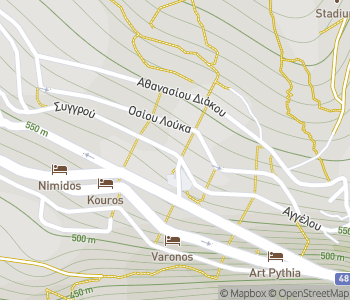 Mapa lokality Delfská veštiareň