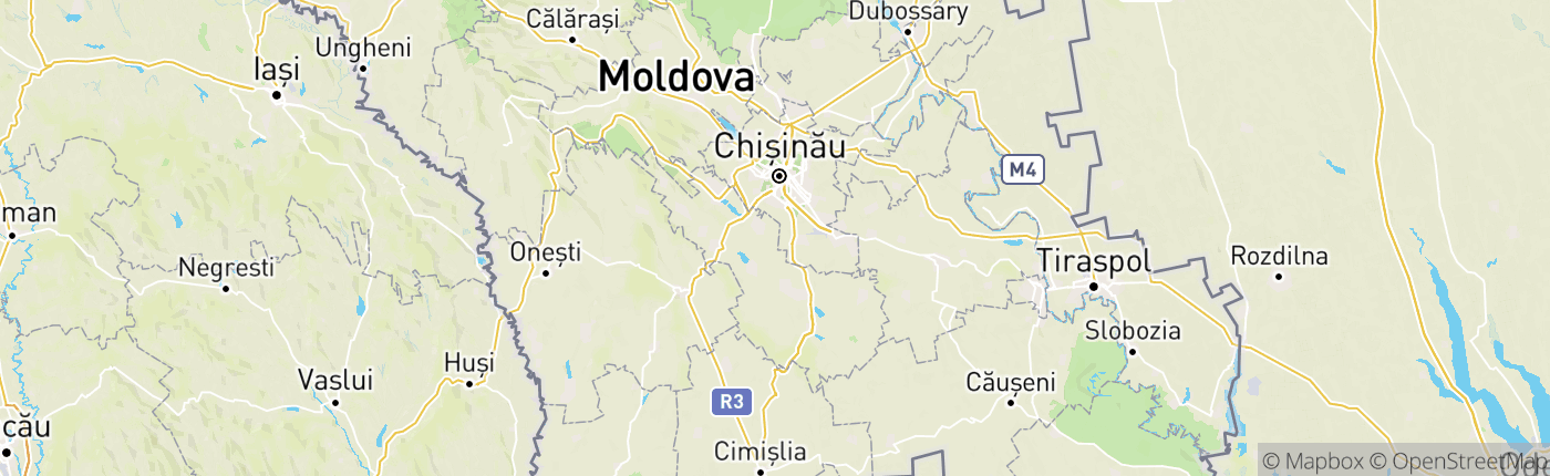 Mapa Moldavsko