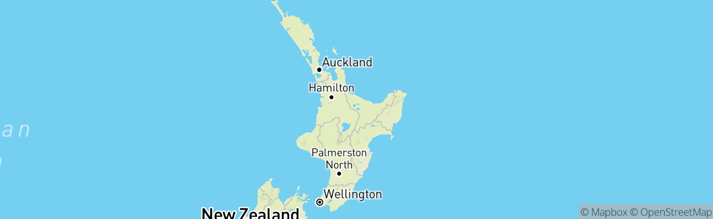Mapa Nový Zéland