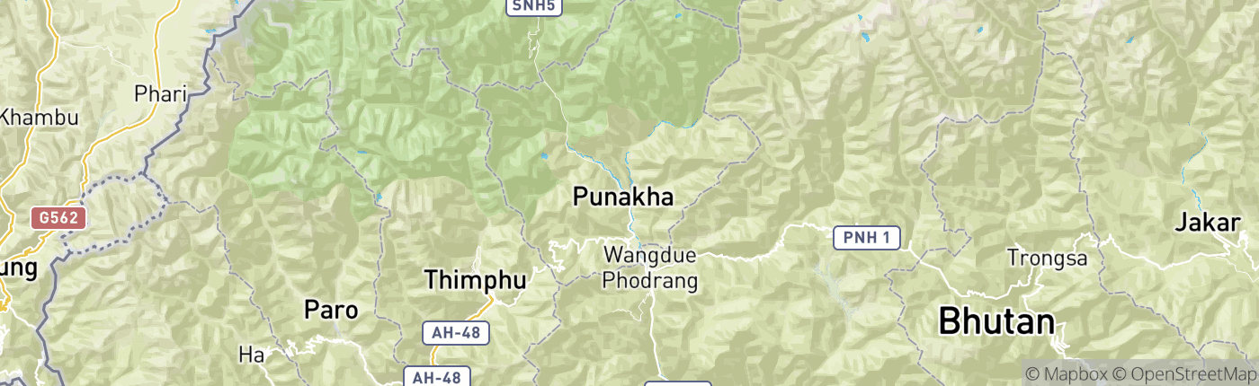 Mapa Bhután