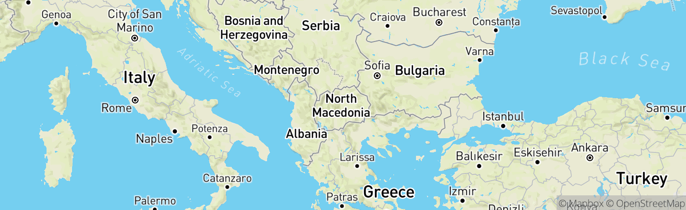 Mapa Severné Macedónsko
