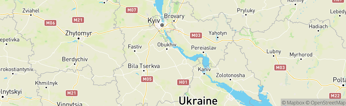 Mapa Ukrajina
