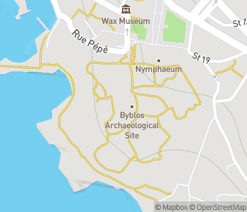 Mapa lokality Archeologické nálezisko Byblos