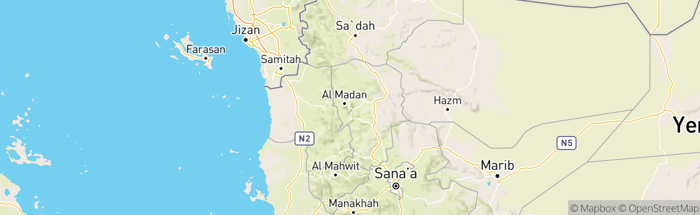 Mapa Jemen