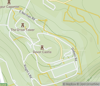 Mapa lokality Doverský hrad