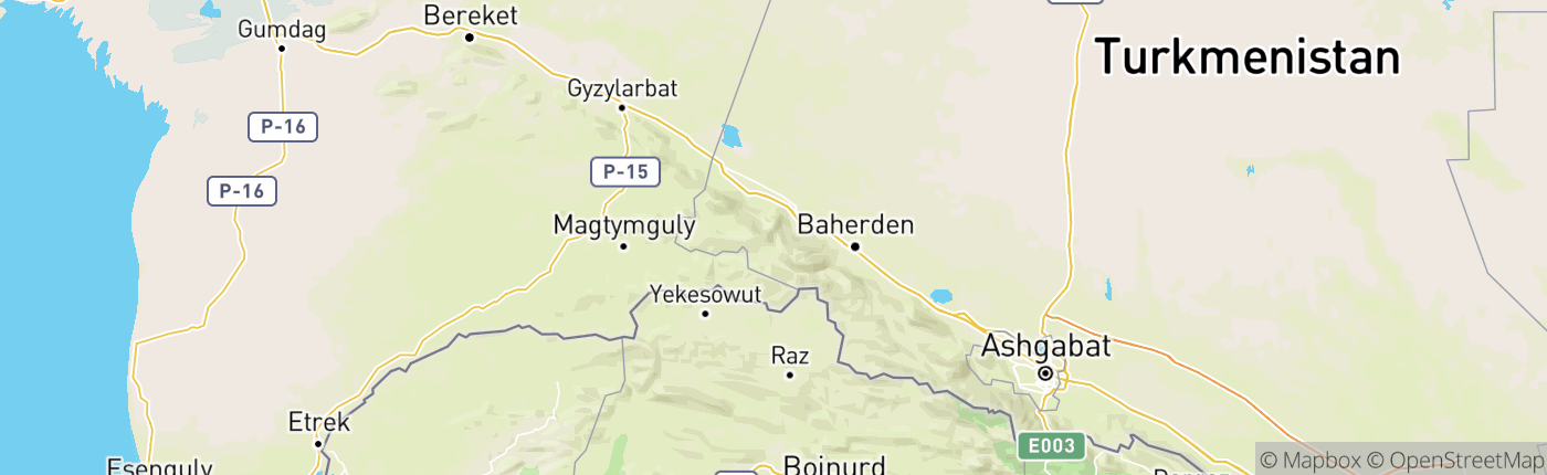 Mapa Turkmenistan