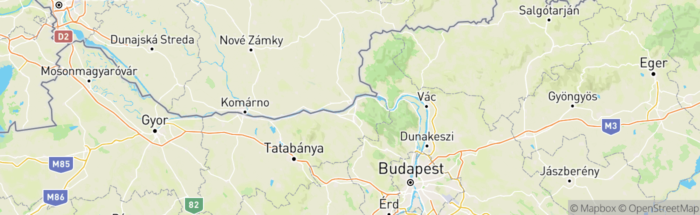 Mapa Maďarsko