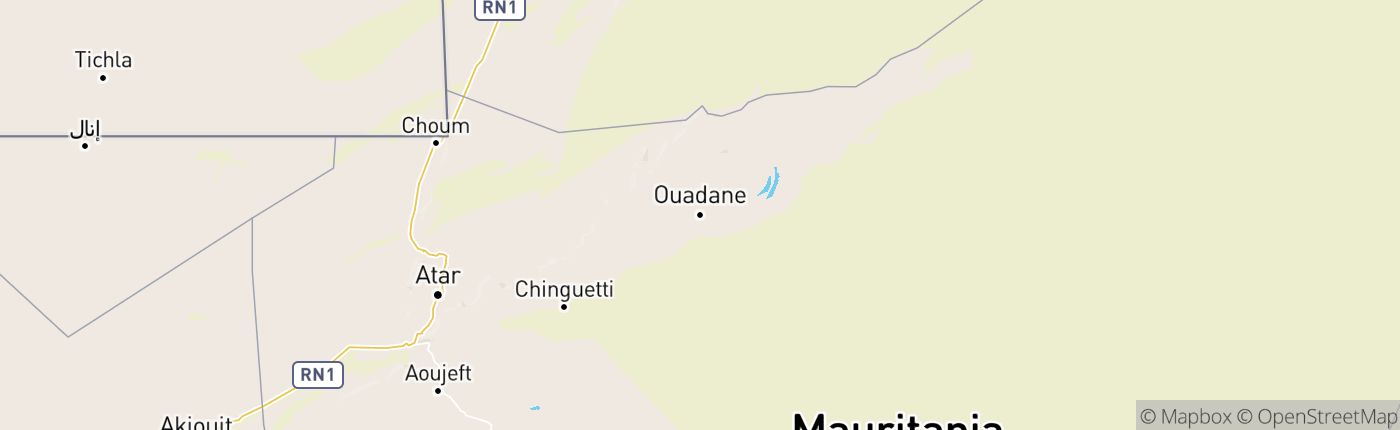 Mapa Mauritánia