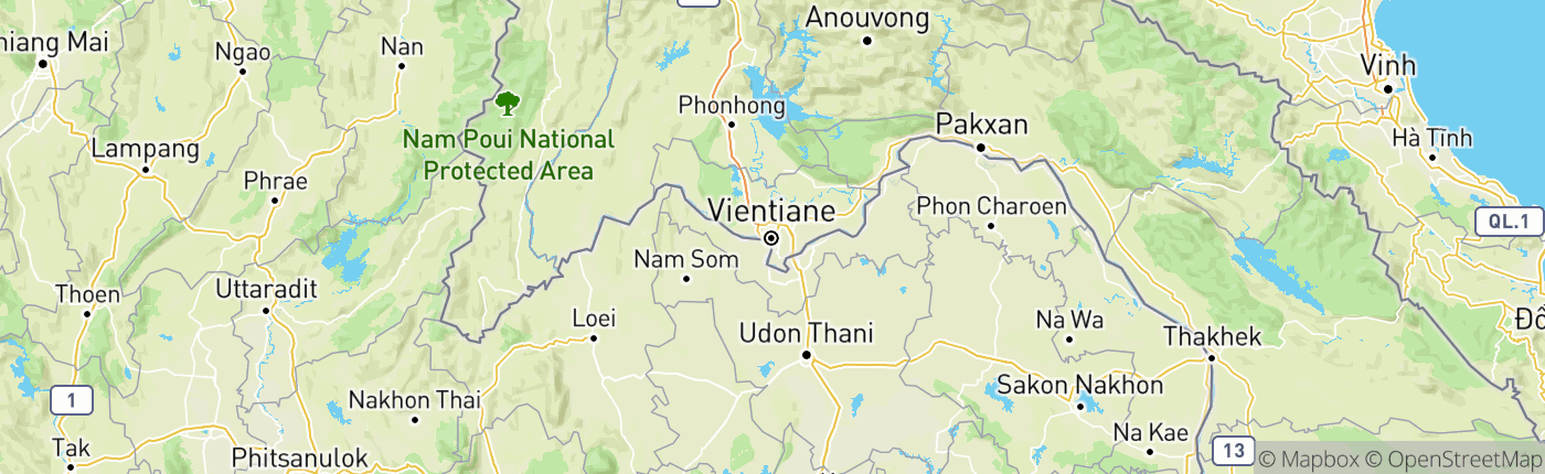 Mapa Laos
