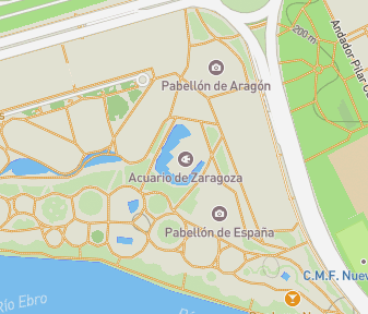 Mapa lokality Riečne akvárium Zaragoza