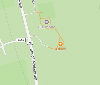 Mapa lokality Farma a múzeum Glaumbær