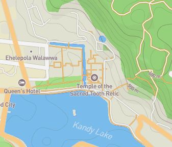 Mapa lokality Chrám posvätného zubu