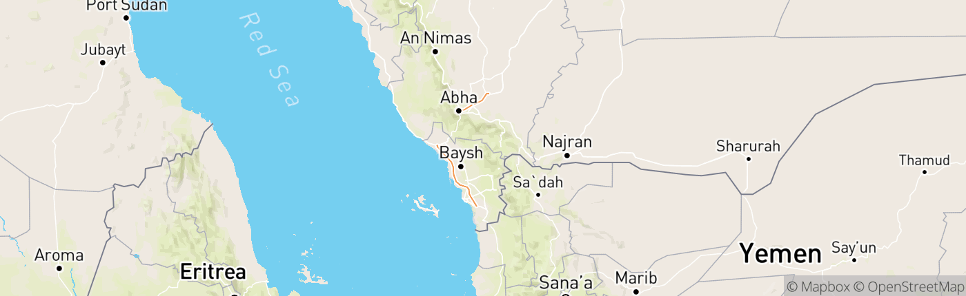 Mapa Saúdská Arábie