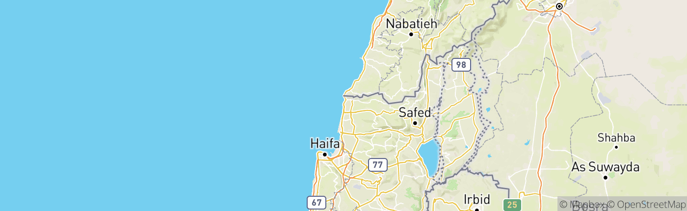 Mapa Izrael