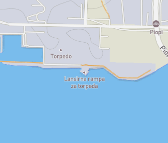 Mapa lokality Odpaľovacia stanica torpéd