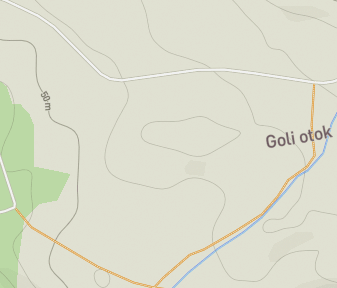 Mapa lokality Goli Otok