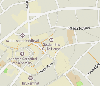 Mapa lokality Múzeum farmácie v Sibiu