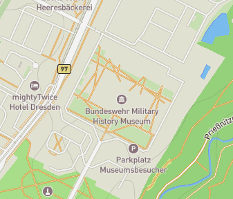 Mapa lokality Múzeum vojenskej histórie v Drážďanoch