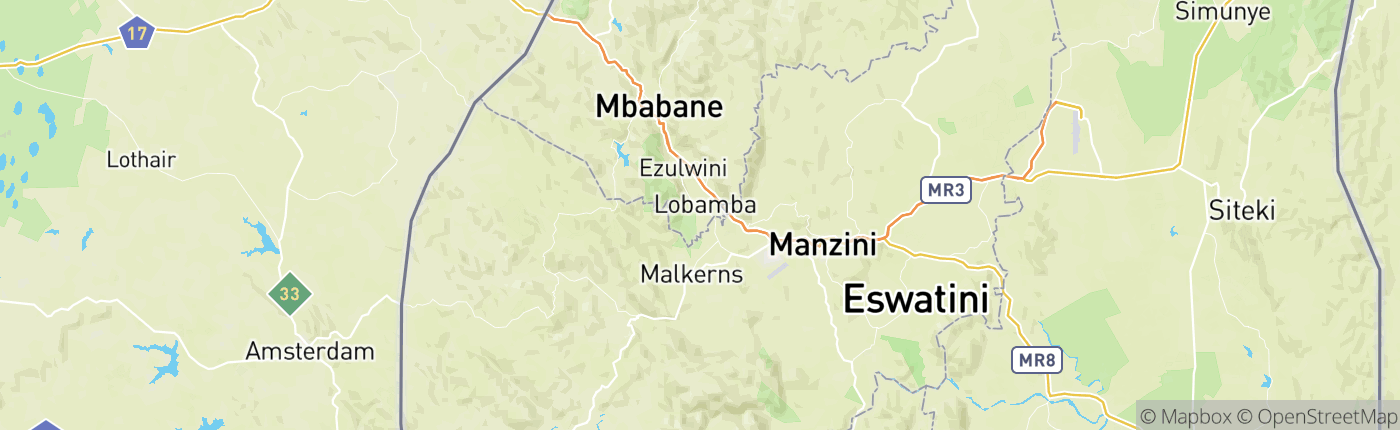 Mapa Eswatini