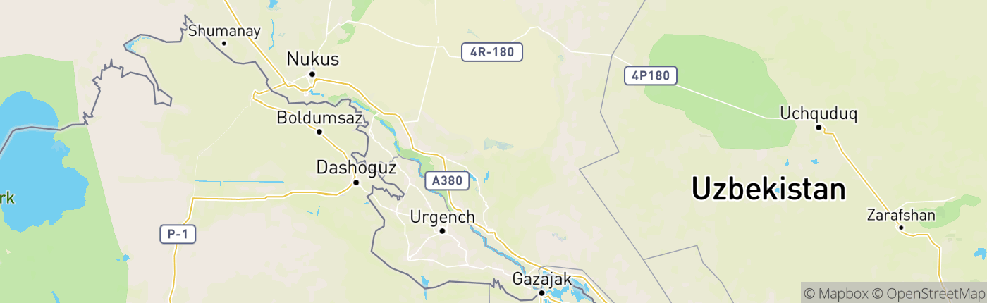 Mapa Uzbekistan