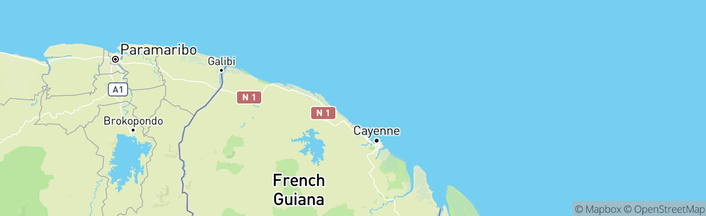 Mapa Francúzska Guyana