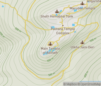 Mapa lokality Vrch Shatrunjaya