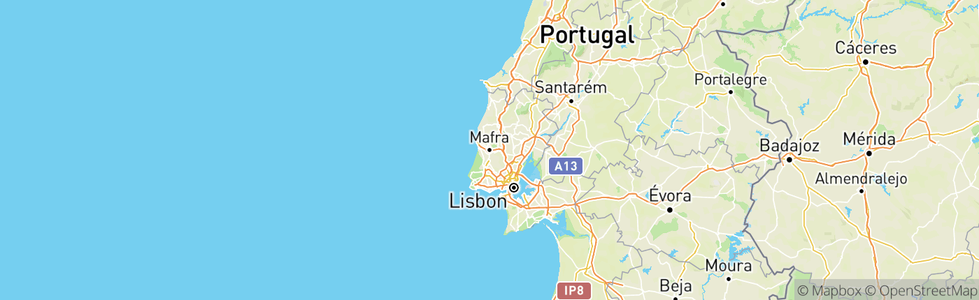 Mapa Portugalsko