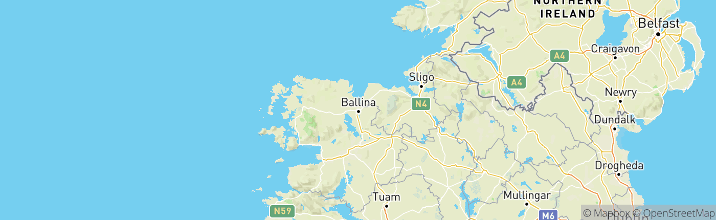 Mapa Írsko