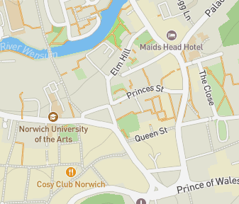 Mapa lokality Norwich klávesnica