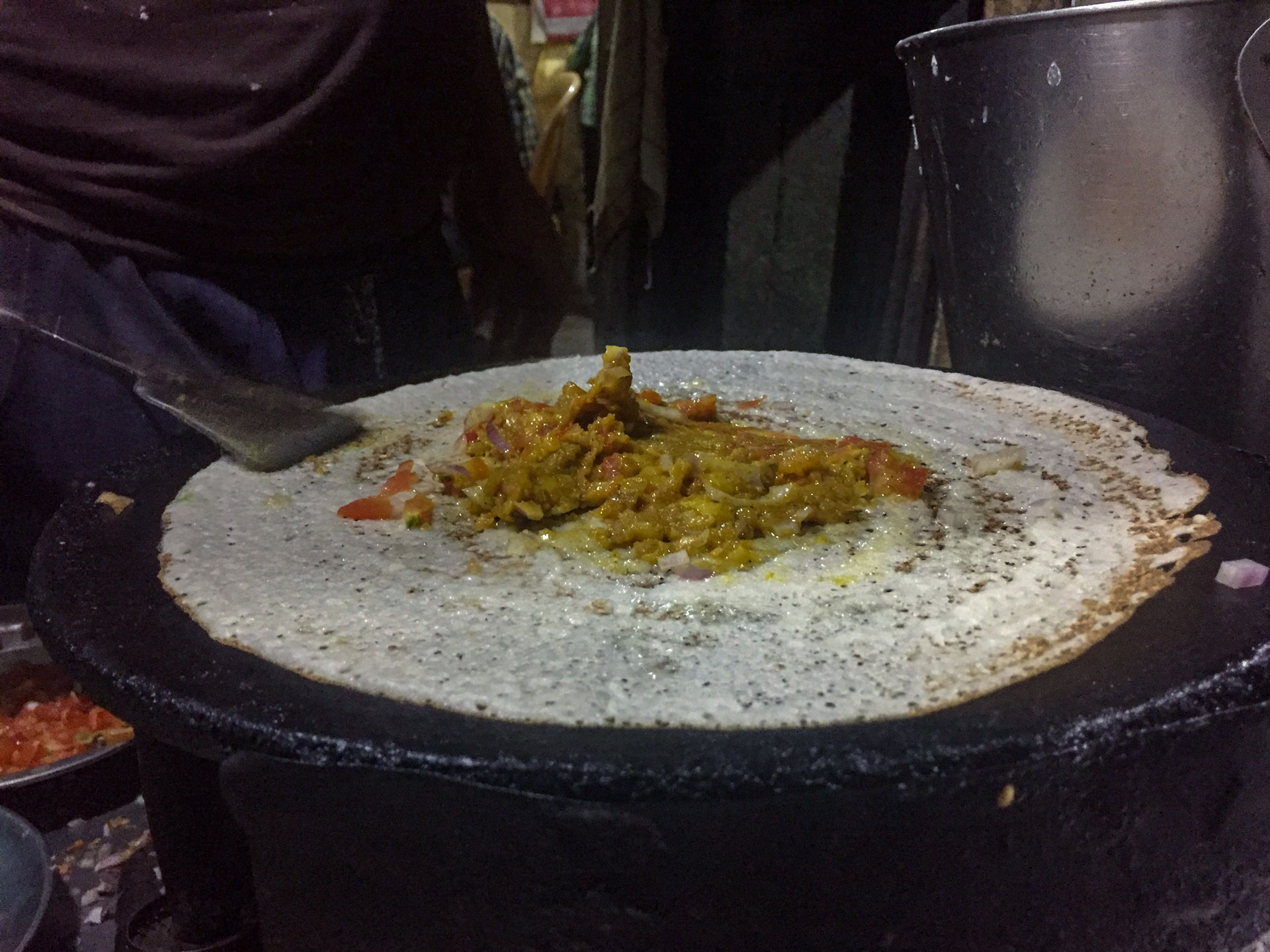 Indické pouličné jedlo