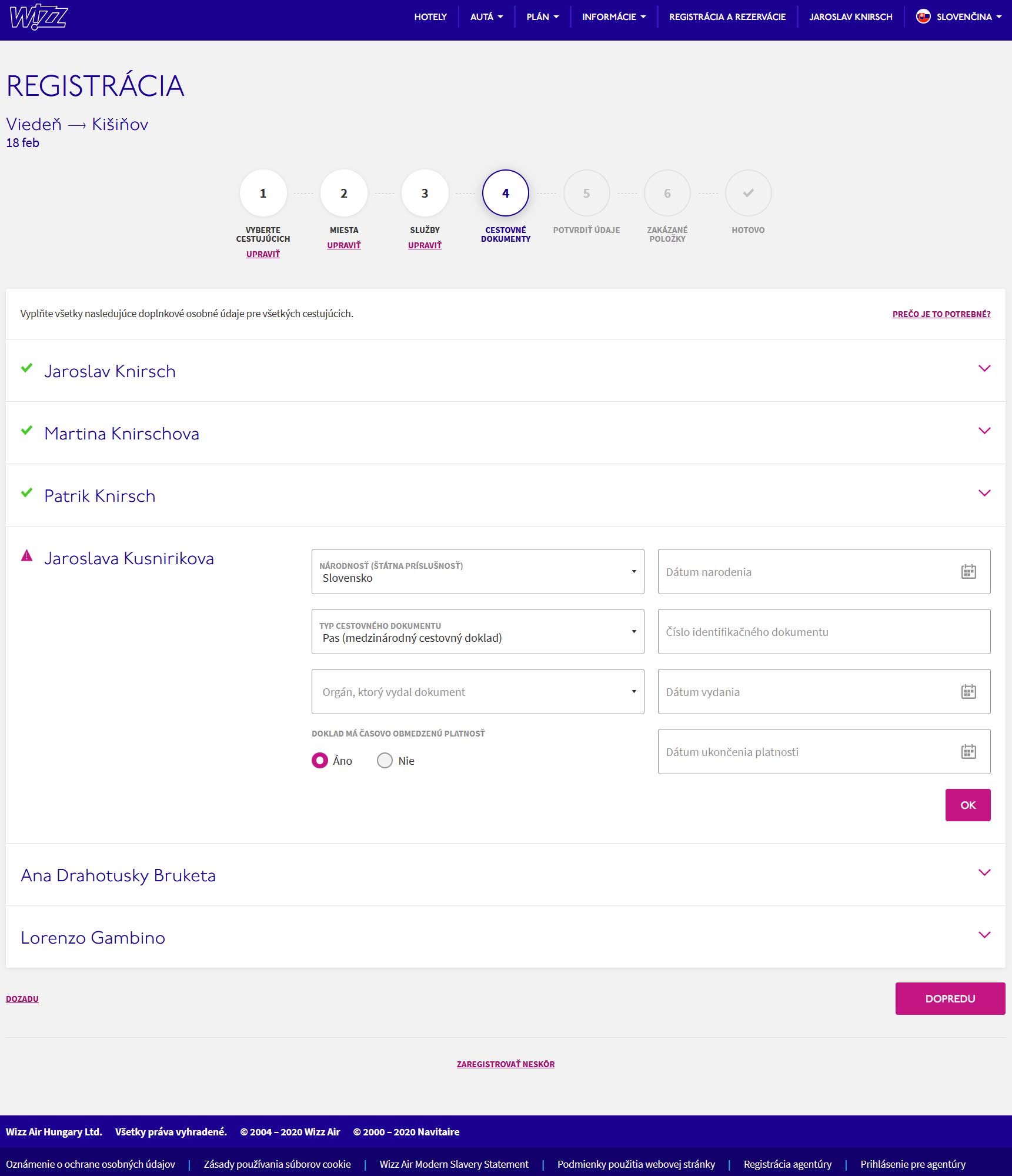 WizzAir online checkin