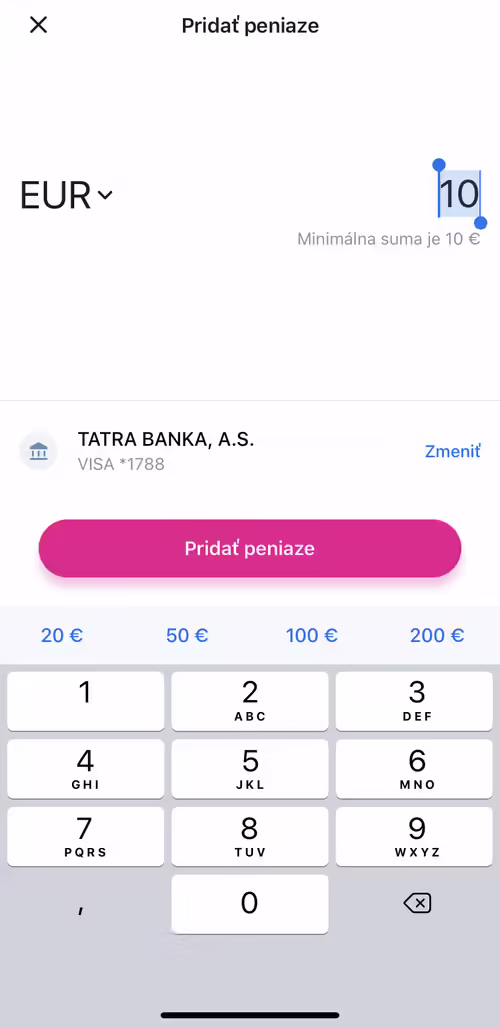 Pridaj peniaze