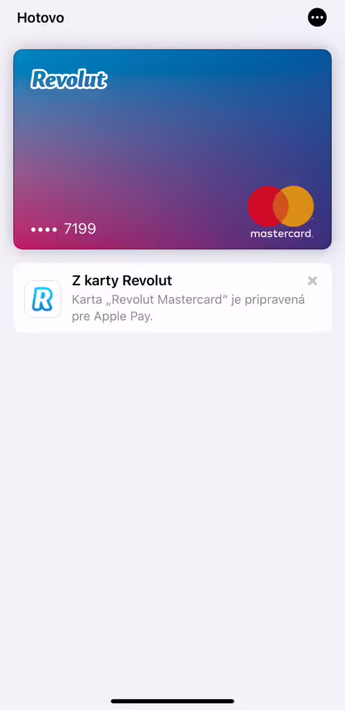 Revolut in Apple Wallet