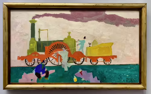 Locomotive with Large Wheel