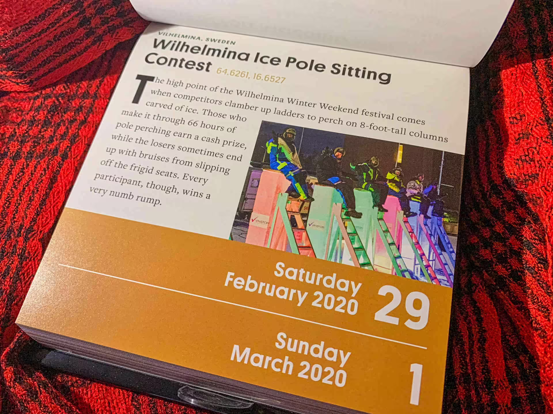 Wilhelmina Ice Pole Sitting Contest