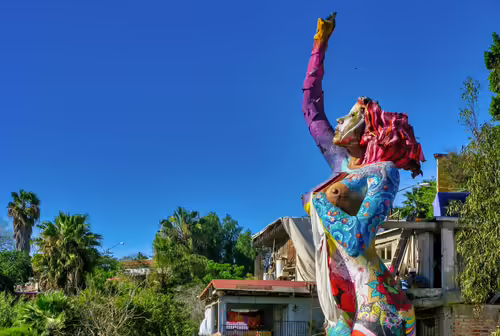 Socha nahej ženy, Tijuana, Mexiko