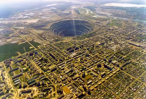 mine mirny, Russia