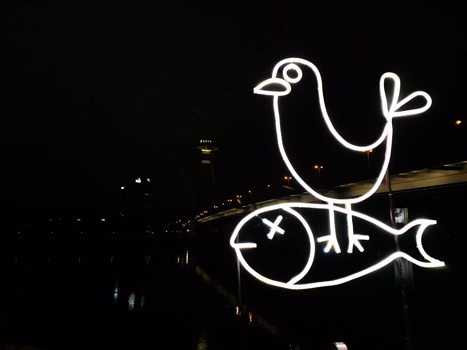 Biela noc, nábrežie Dunaja