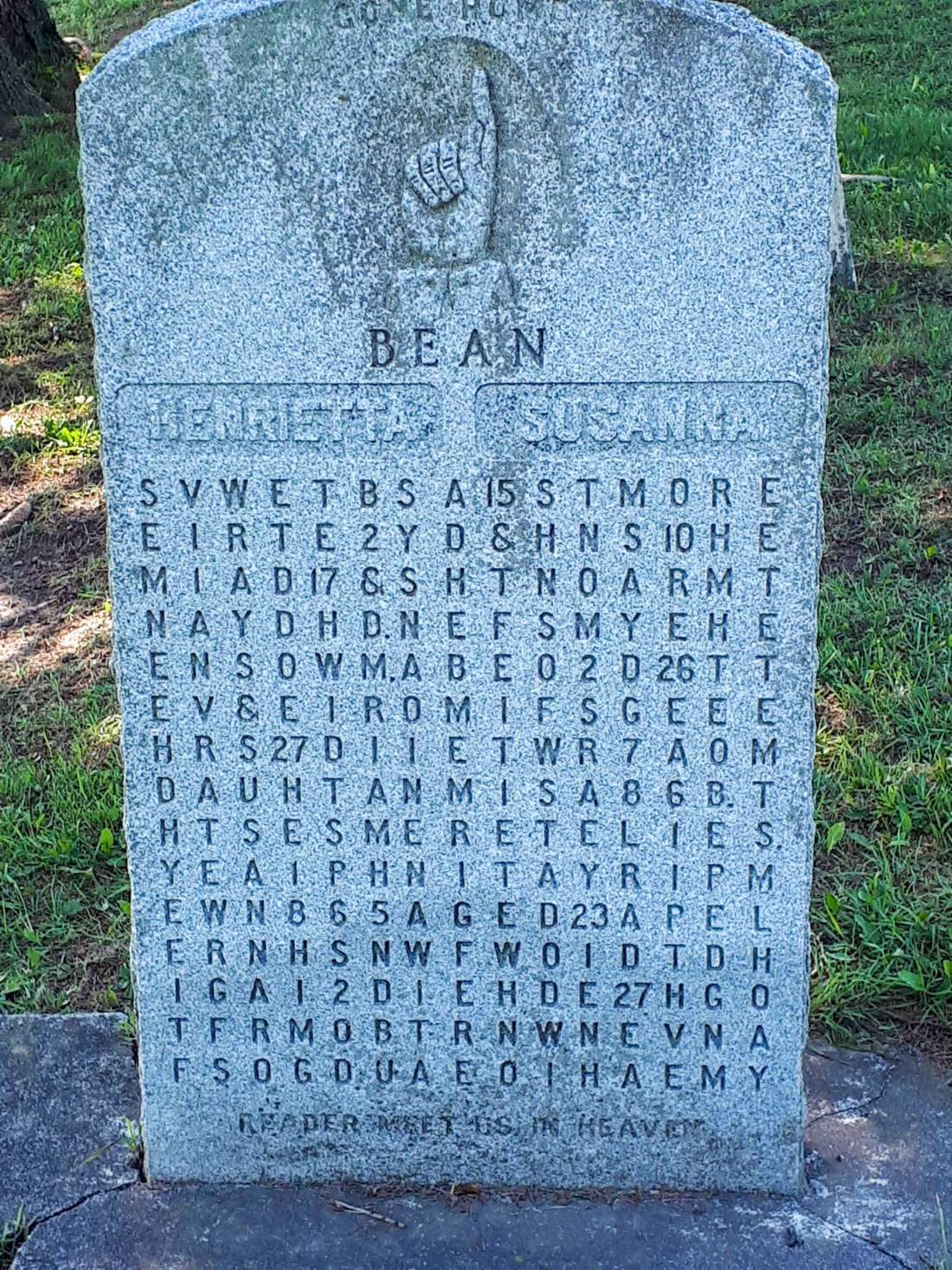 Bean Puzzle Tombstone