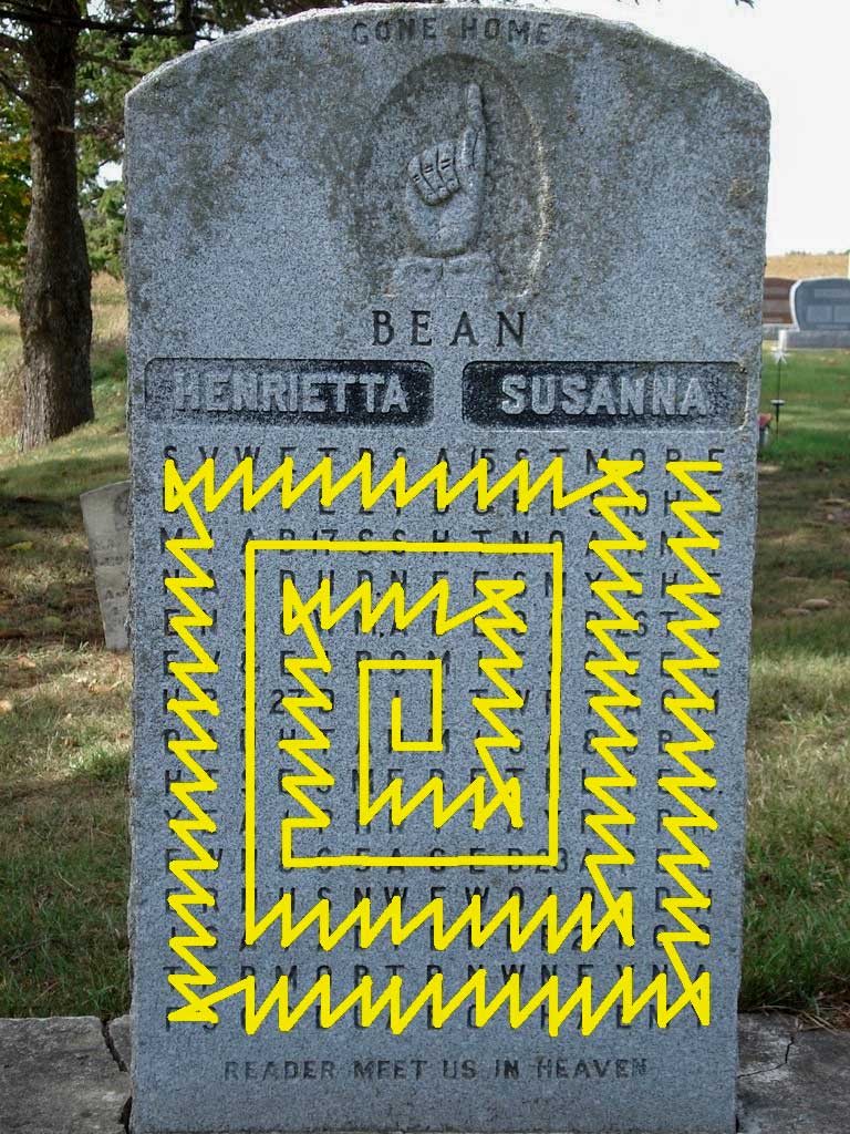 Bean Puzzle Tombstone