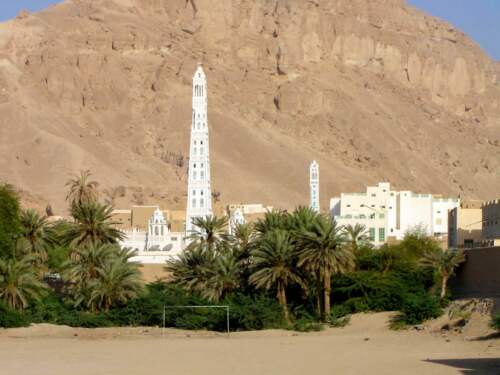 Minaret mešity Al-Muhdhar, Yemen