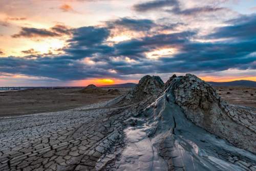 Mud volcano, Azerbaijan
