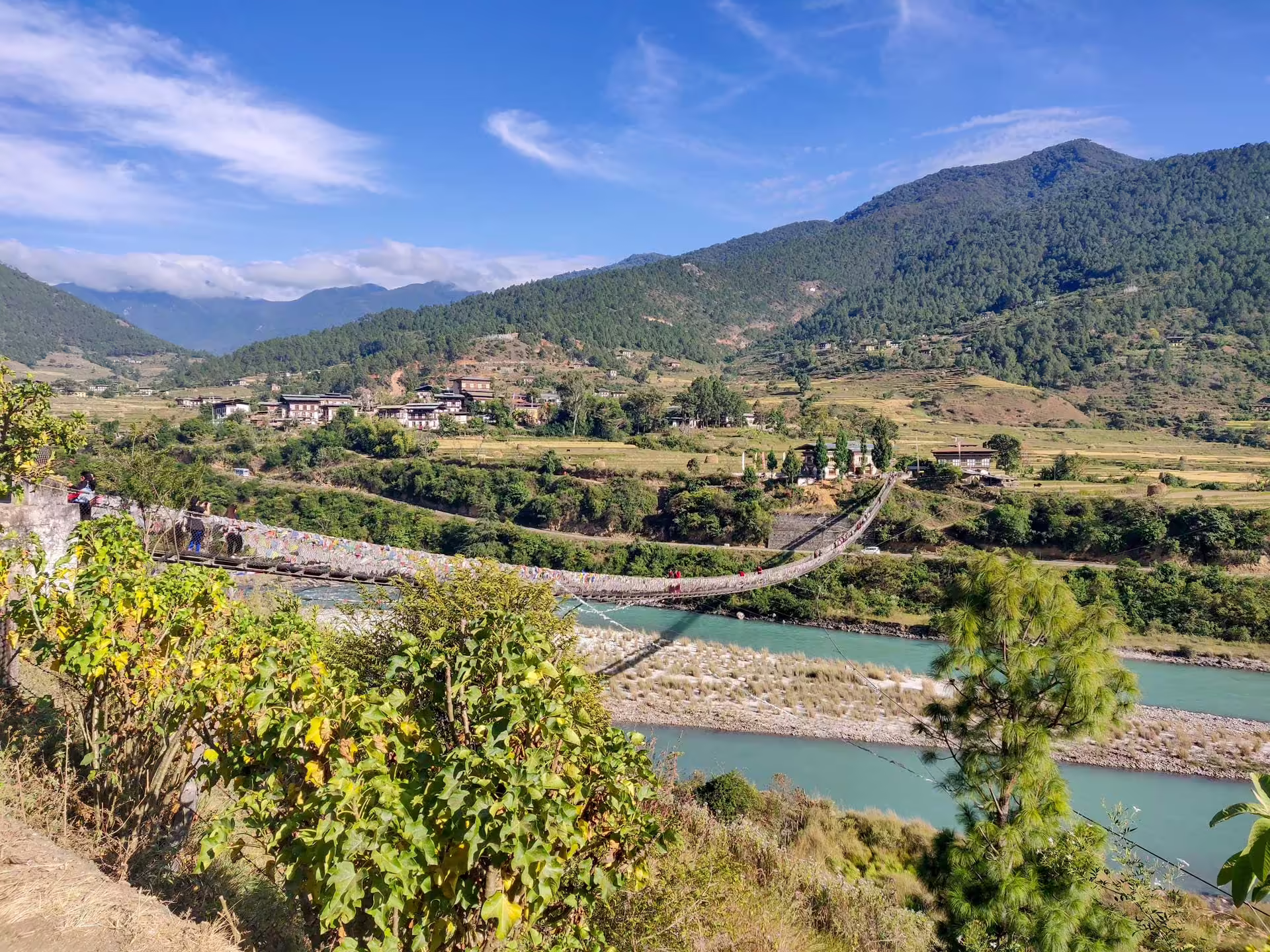 Visutý most Punakha, Bhután