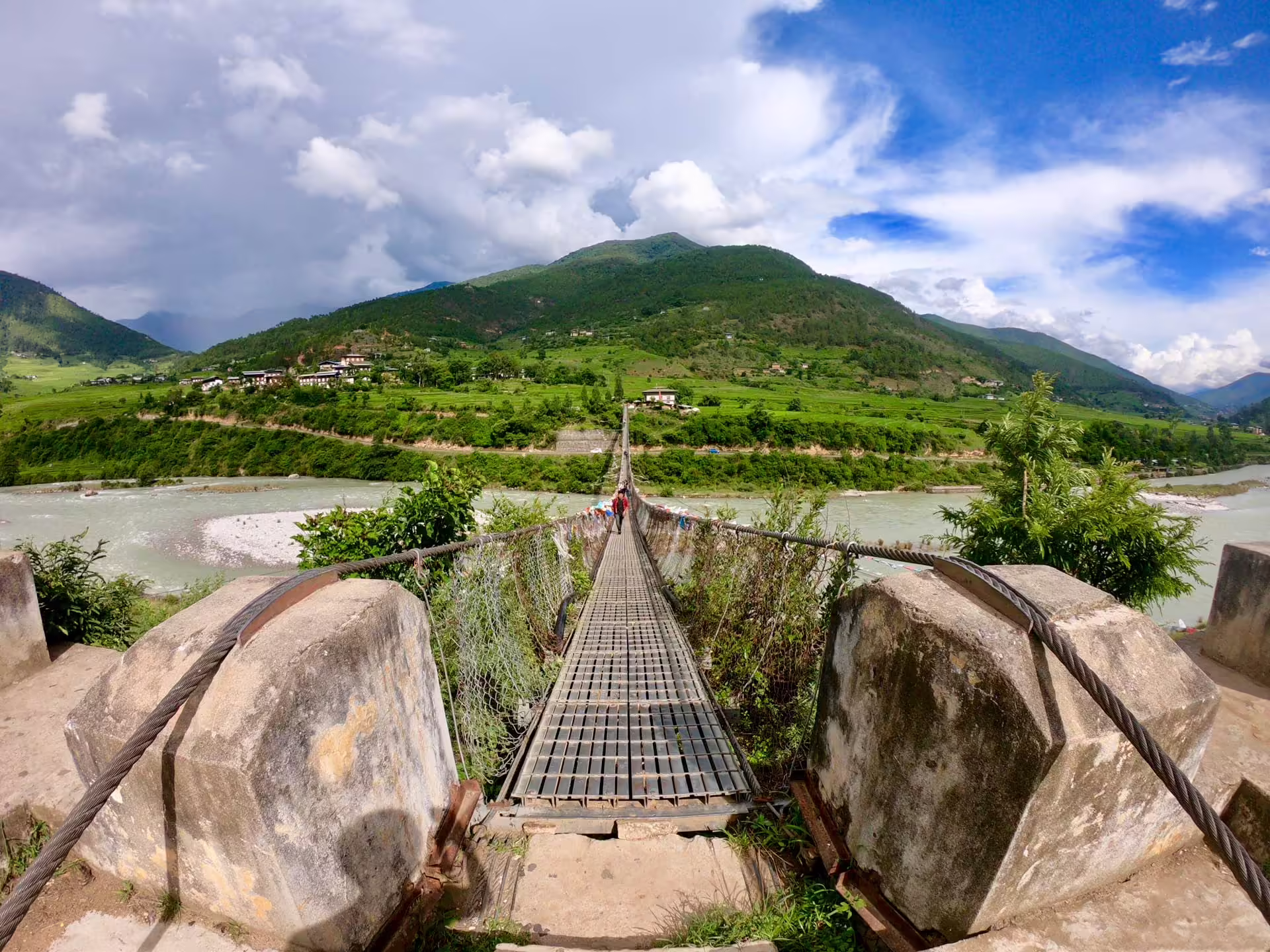 Visutý most Punakha, Bhután